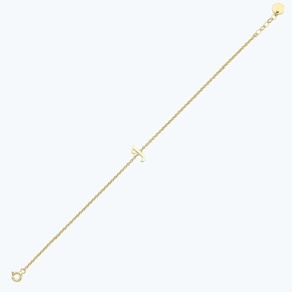 Altın J Harfi Bileklik