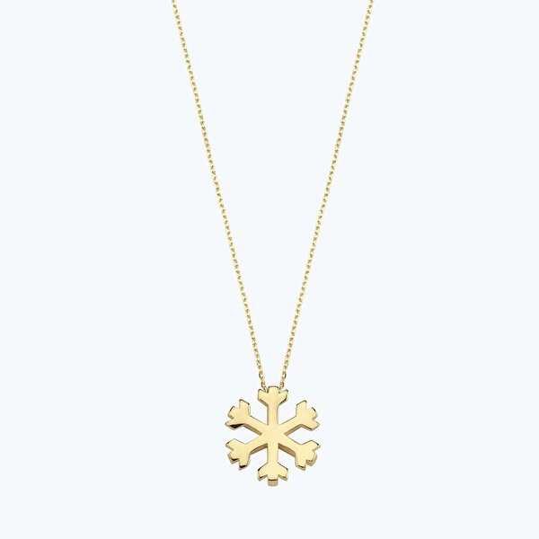 Altın Kar Tanesi Kolye