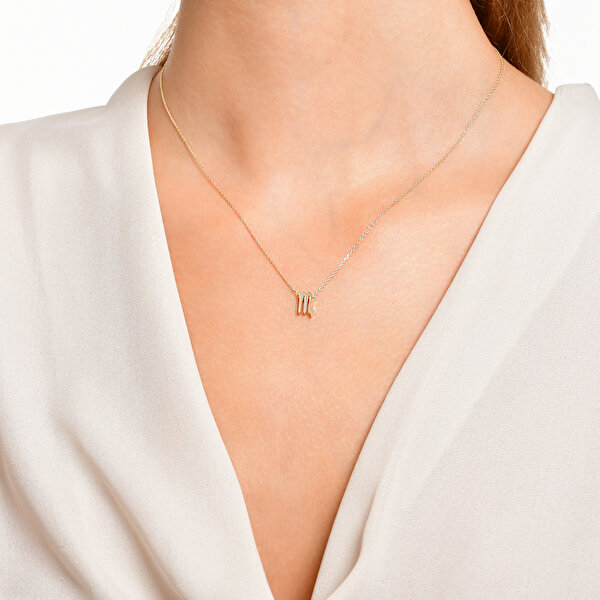 Altınbaş Burç Akrep Kolye