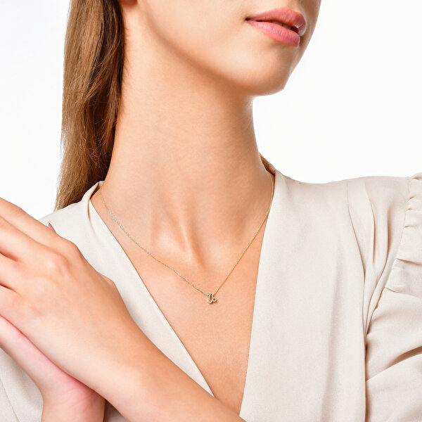 Altınbaş Burç Oğlak Kolye