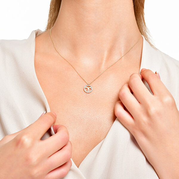 Altınbaş Burç Koç Kolye