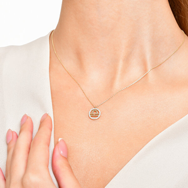 Altınbaş Burç Terazi Kolye