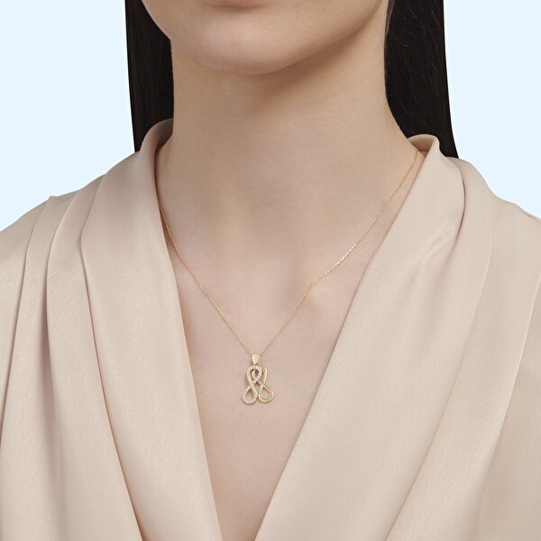 Altın Sonsuzluk Kolye