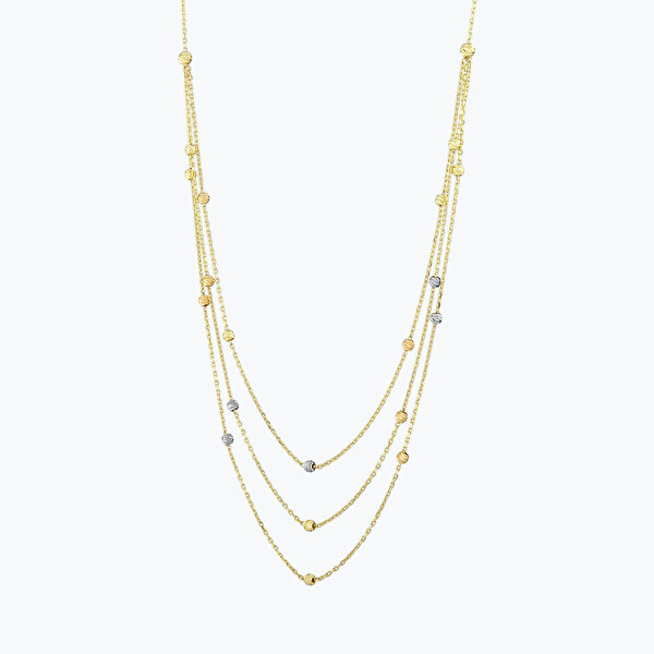 Üç Zincirli Altın Kolye