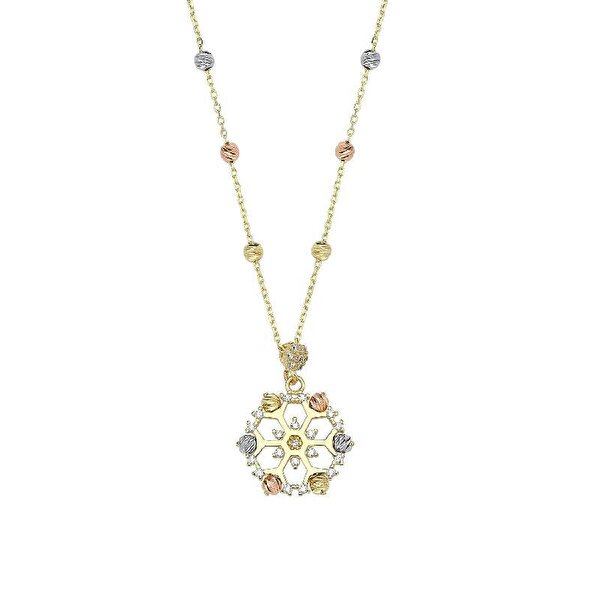 Altın Kar Tanesi Kolye