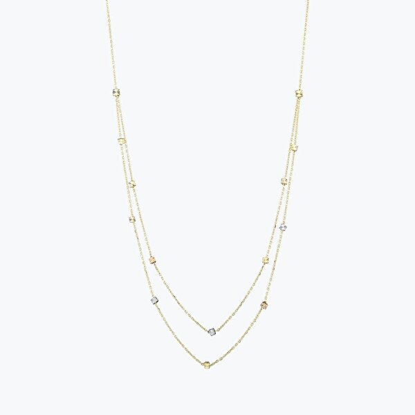 Çift Zincirli Altın Kolye