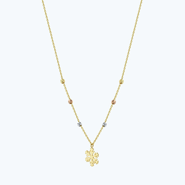 Altın Kar Tanesi Kolye