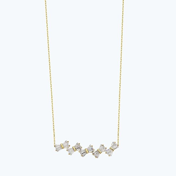 Altın Sıralı Fiyonk Kolye