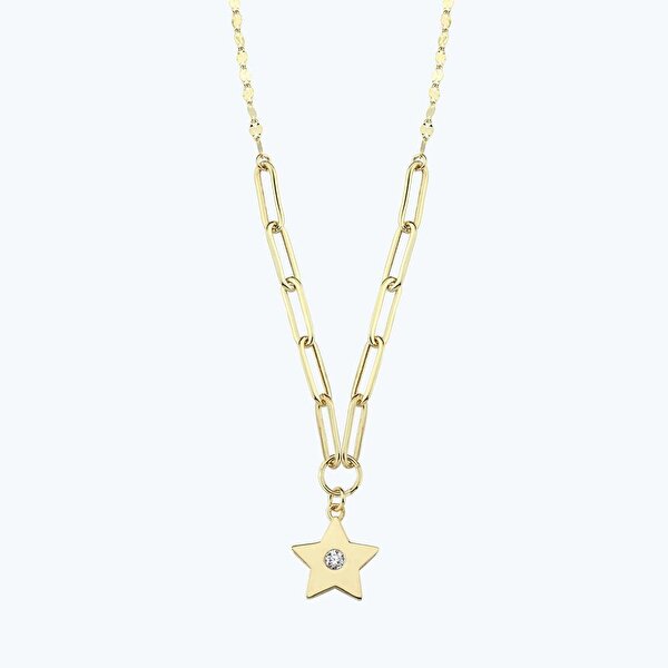 Altın Zincir Yıldız Kolye