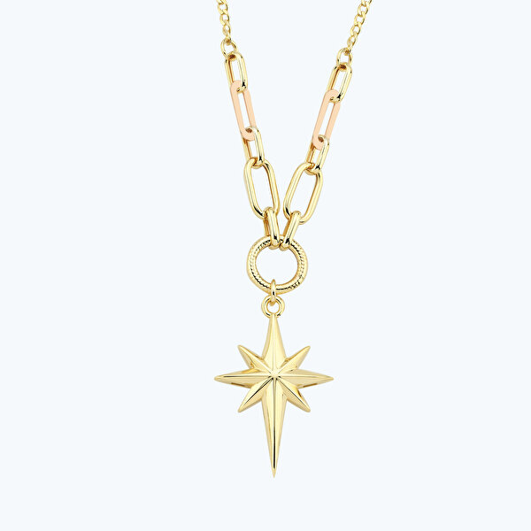Altın Kutup Yıldızı Kolye
