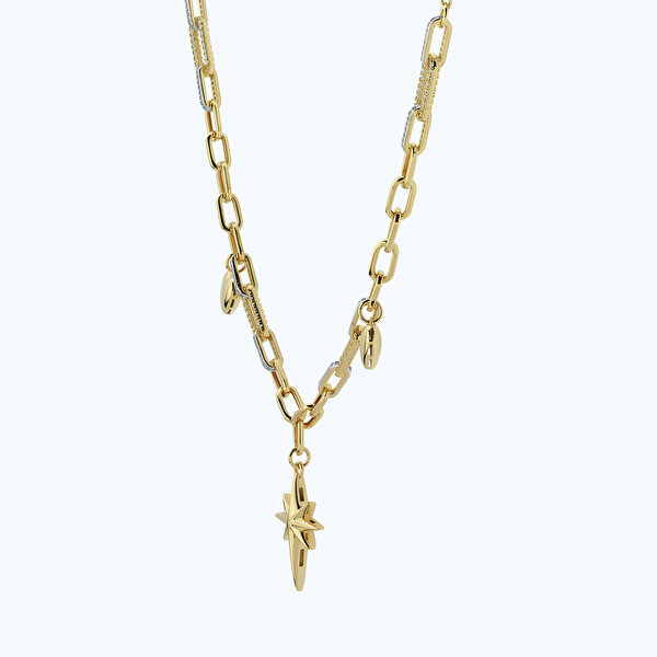 Altın Kutup Yıldızı Zincir Kolye