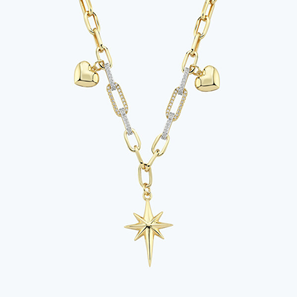 Altın Kutup Yıldızı Zincir Kolye