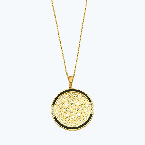 22 Ayar Altınbaş Mandala Kolye