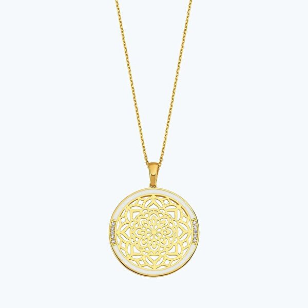22 Ayar Altınbaş Mandala Kolye