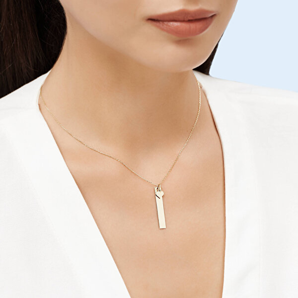 Altın İsimli Plaka Kolye