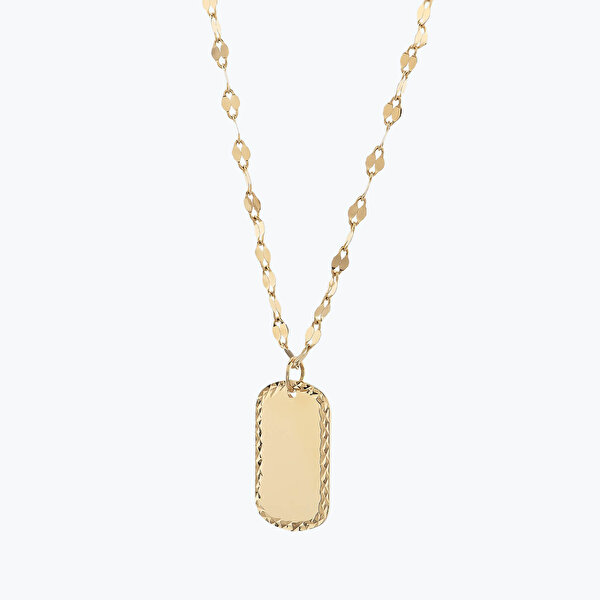 Altın İsimli Plaka Kolye