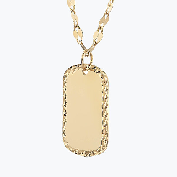 Altın İsimli Plaka Kolye