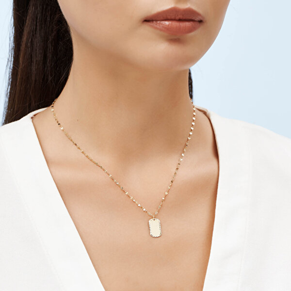 Altın İsimli Plaka Kolye