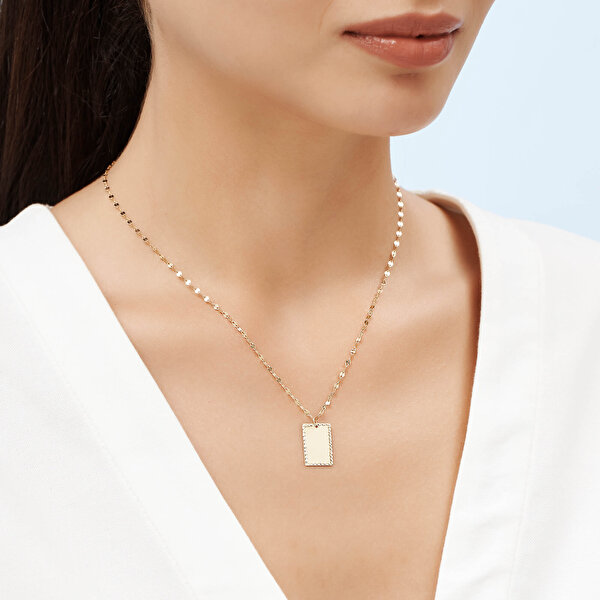 Altın İsimli Plaka Kolye