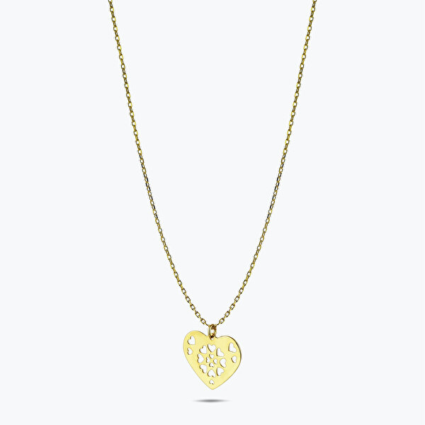 Altın Kalp Kolye