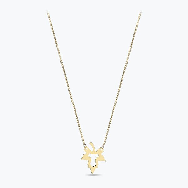 Altın Çınar Kolye