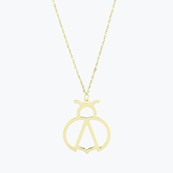 Altın Uğur Böceği Kolye