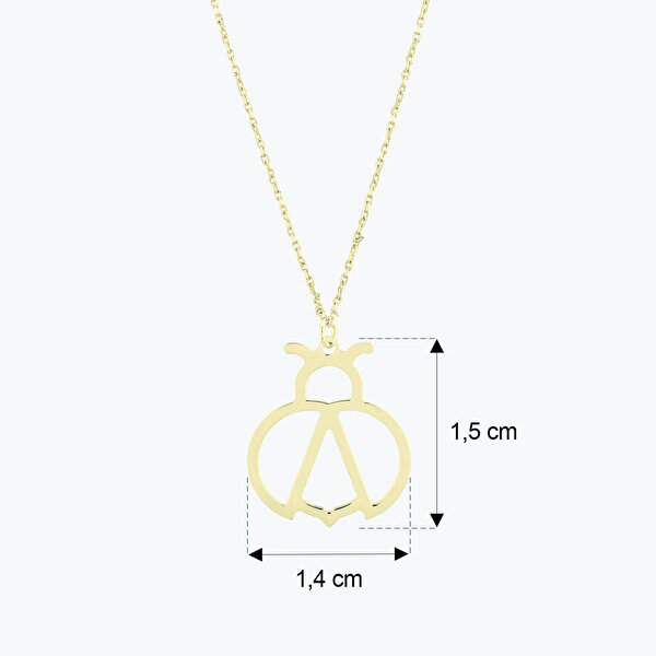 Altın Uğur Böceği Kolye