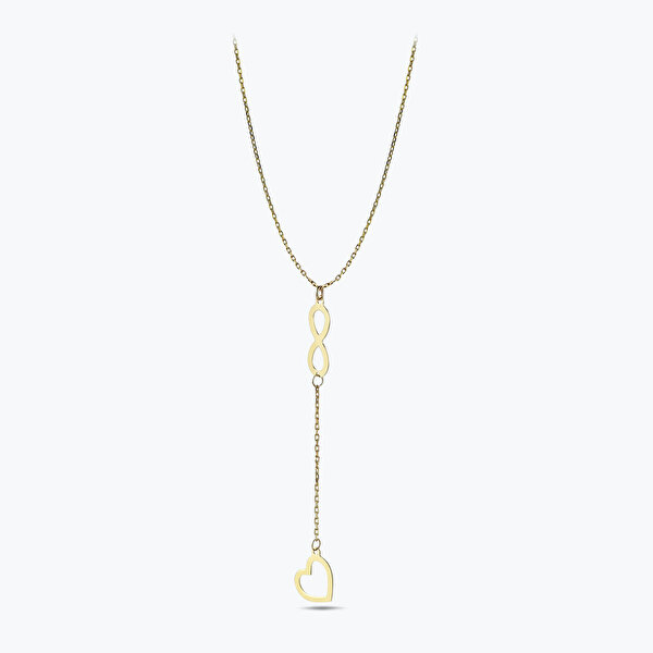 Altın Sonsuz Kalp Kolye