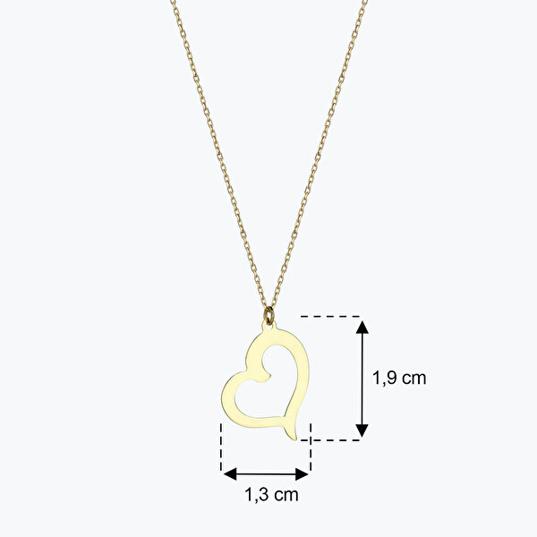 Altın Kalp Kolye