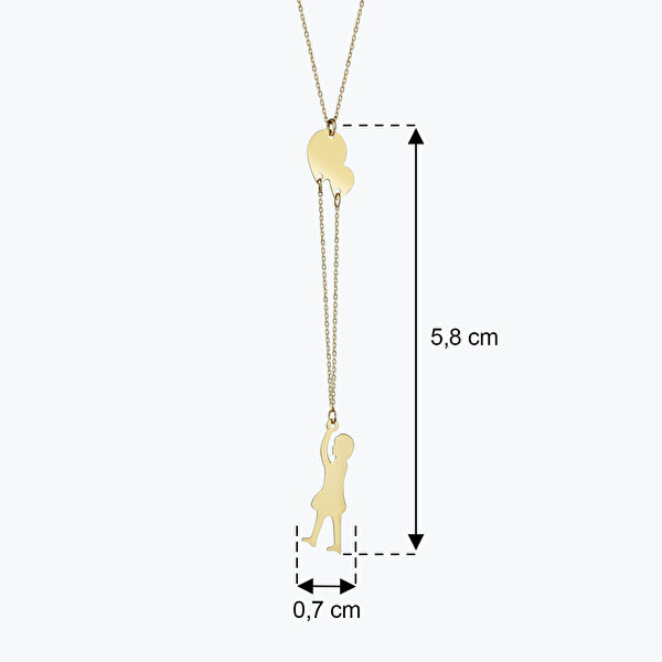Altın Balon Çocuk Kolye