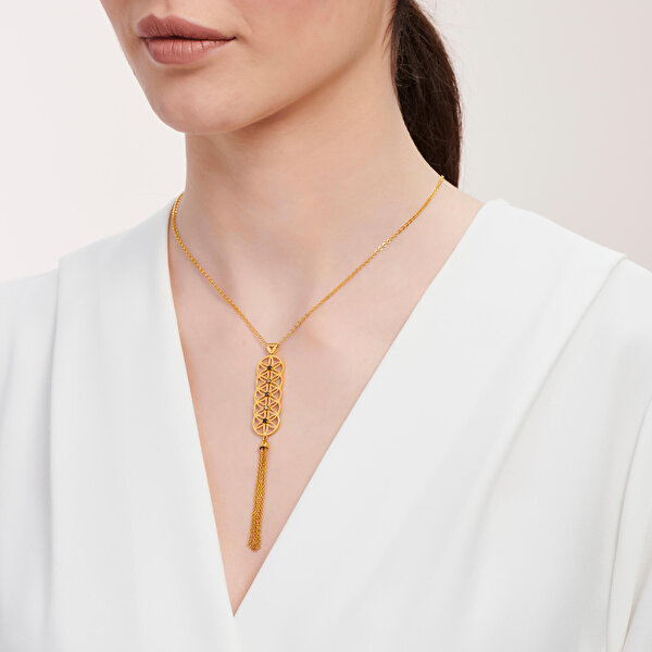 22 Ayar Altın Yaşam Çiçeği Kolye