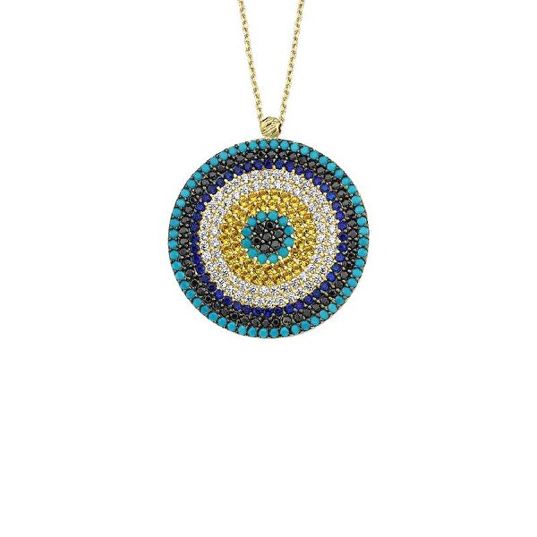 Altın Nazar Boncuklu Kolye