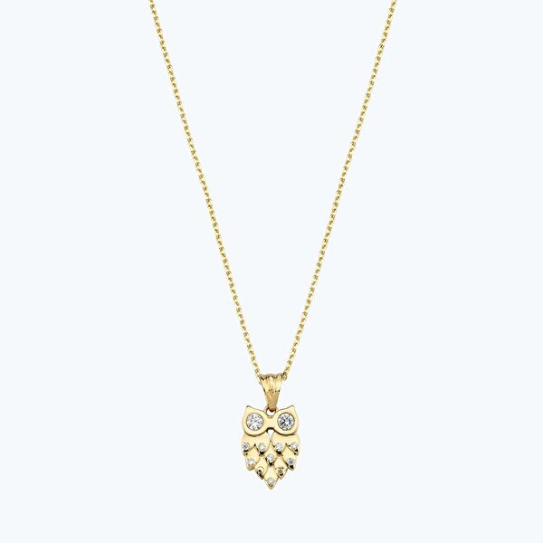 Altın Baykuş Kolye