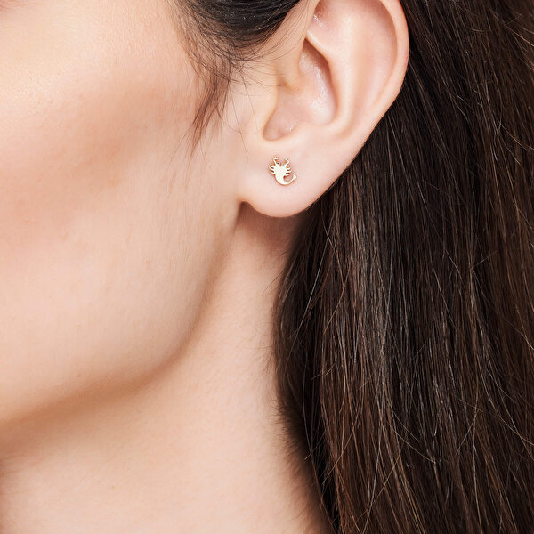 Altınbaş Burç Akrep Küpe