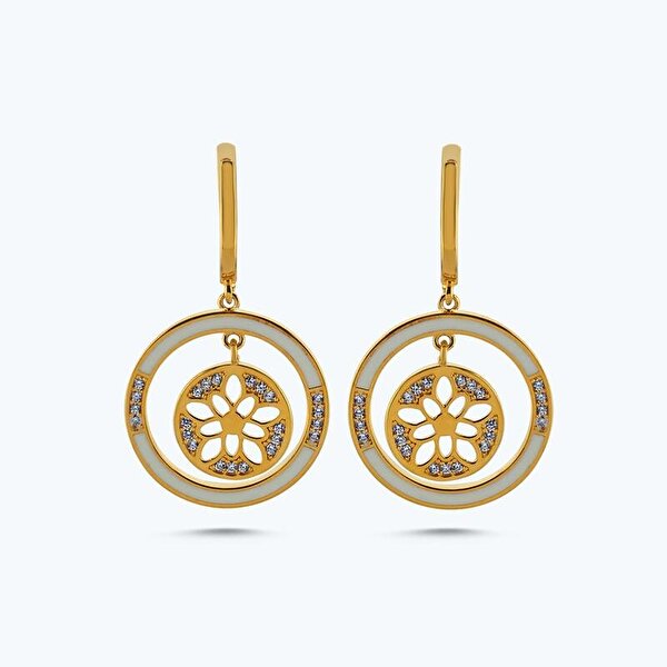 22 Ayar Altın Mandala Küpe