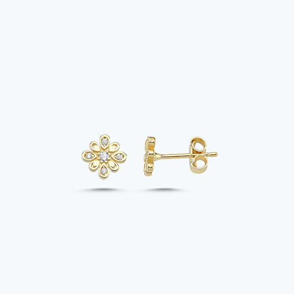 Altın Çiçek Küpe