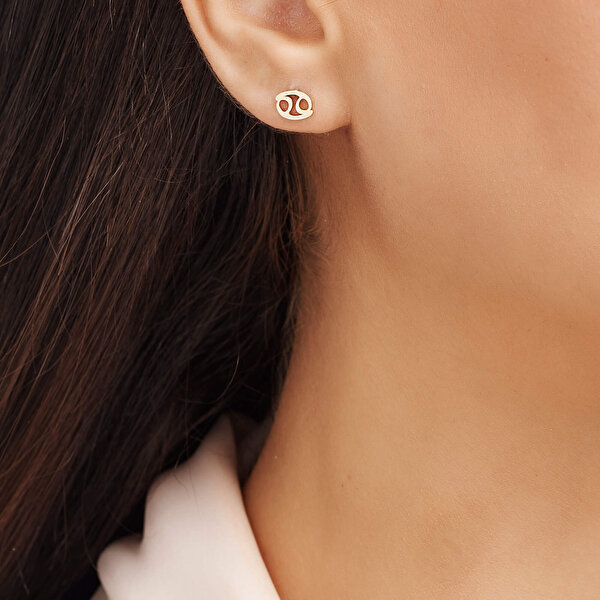 Altınbaş Burç Yengeç Küpe