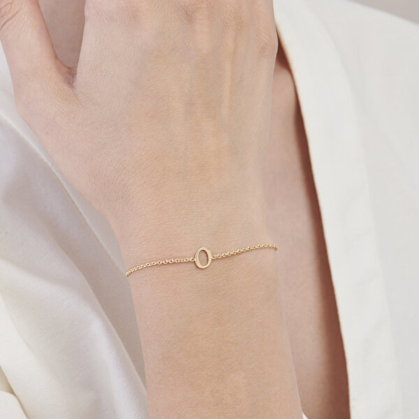 Altın O Harfi Bileklik