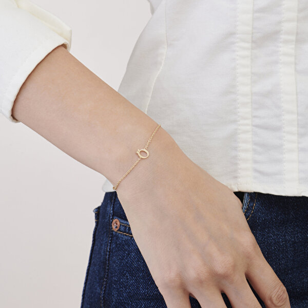 Altın Ö Harfi Bileklik
