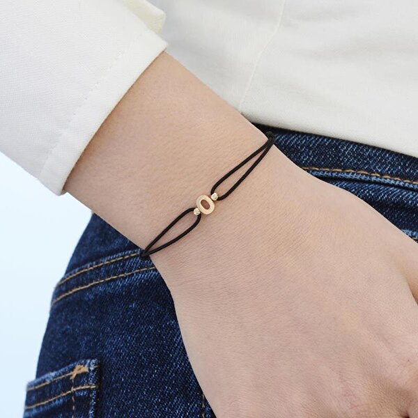 Altın İpli O Harfi Bileklik
