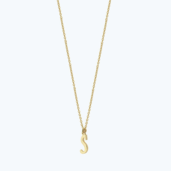 Altın S Harfi Kolye