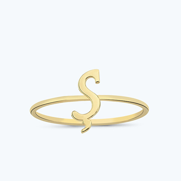 Altın Ş Harfi Yüzük