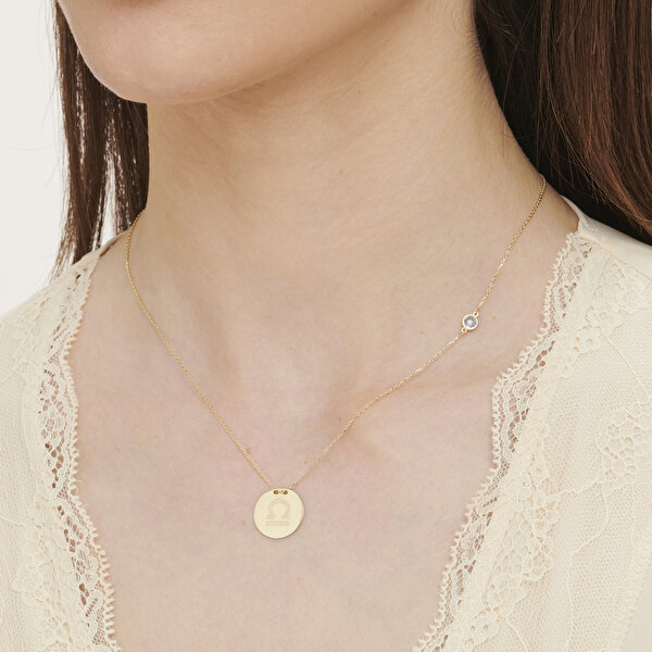 Altınbaş Burç Terazi Kolye