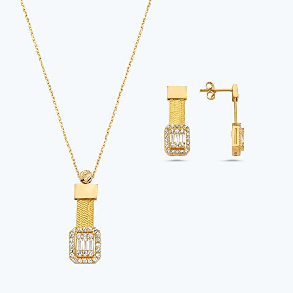 22 Ayar Altın Trabzon Hasırı İkili Set