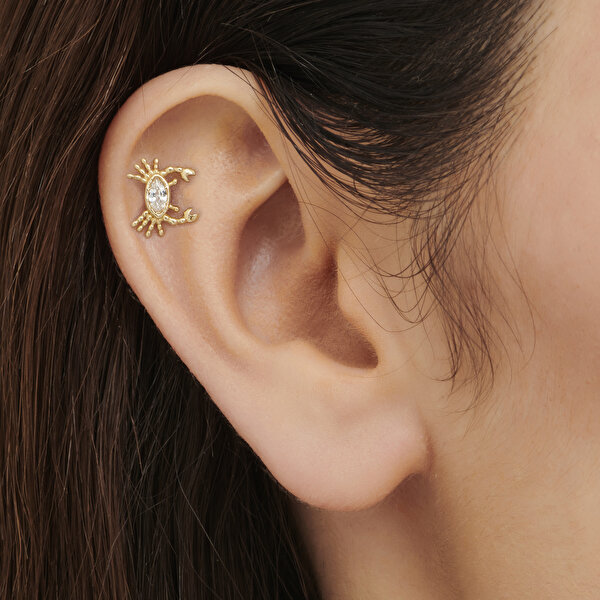 Altın Tragus Yengeç Piercing