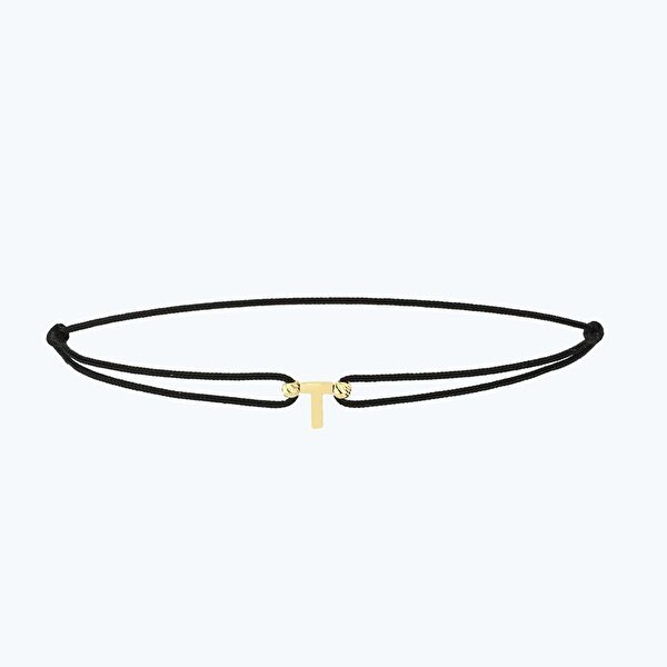 Altın İpli T Harfi Bileklik