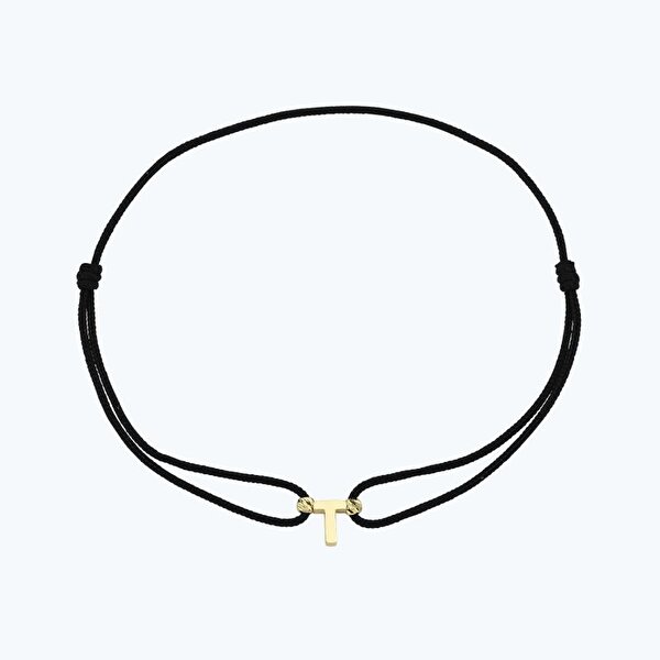 Altın İpli T Harfi Bileklik