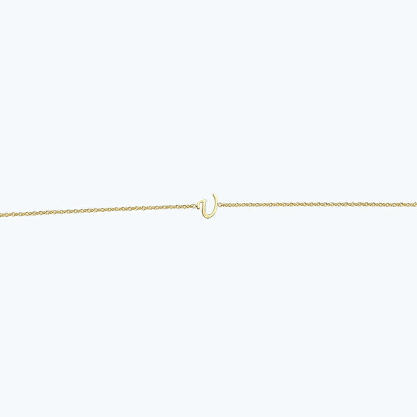 Altın U Harfi Bileklik