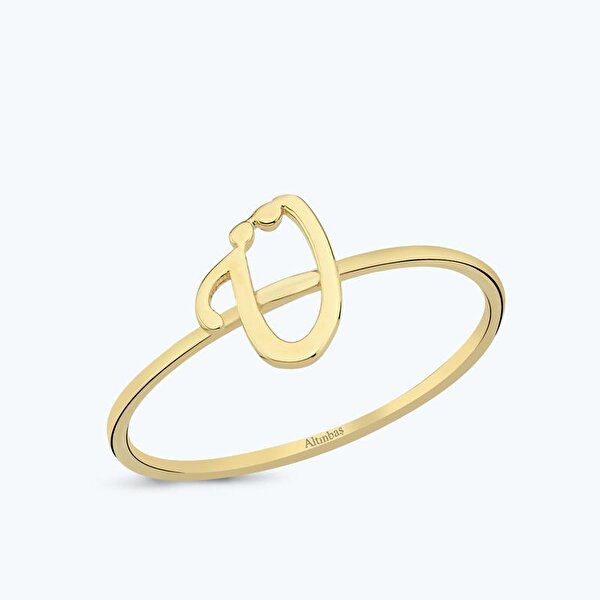 Altın Ü Harfi Yüzük