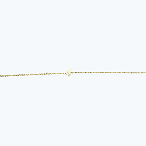 Altın V Harfi Bileklik